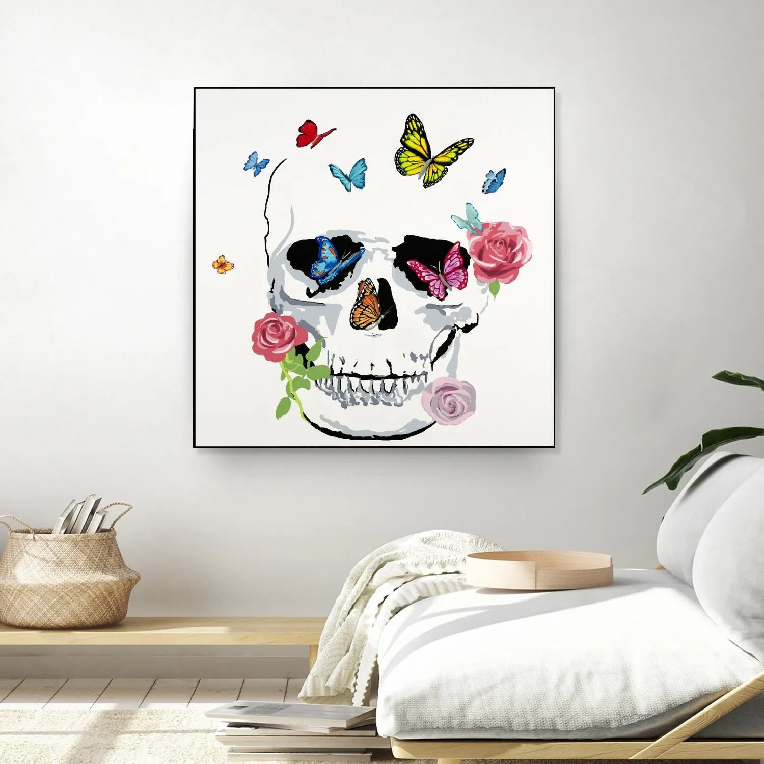 Butterfly Flower Skull