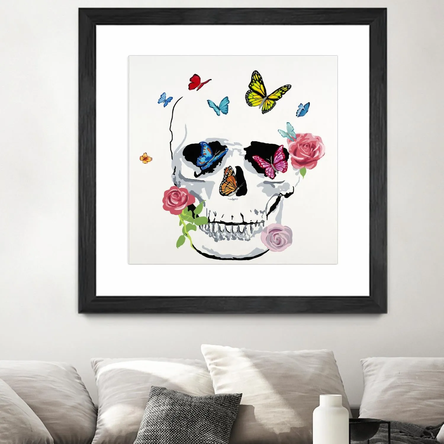 Butterfly Flower Skull