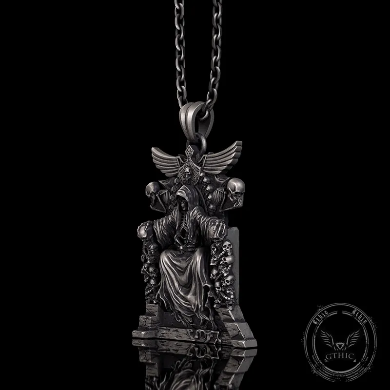 Death Regal Throne Sterling Silver Pendant