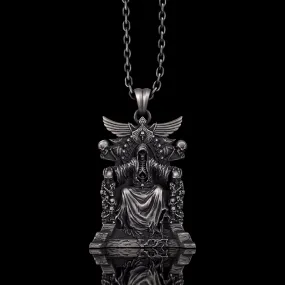 Death Regal Throne Sterling Silver Pendant