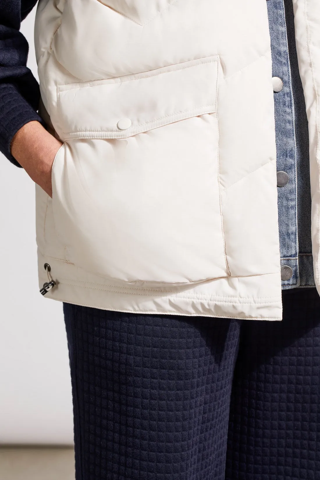 DENIM FOOLER VEST-Cream