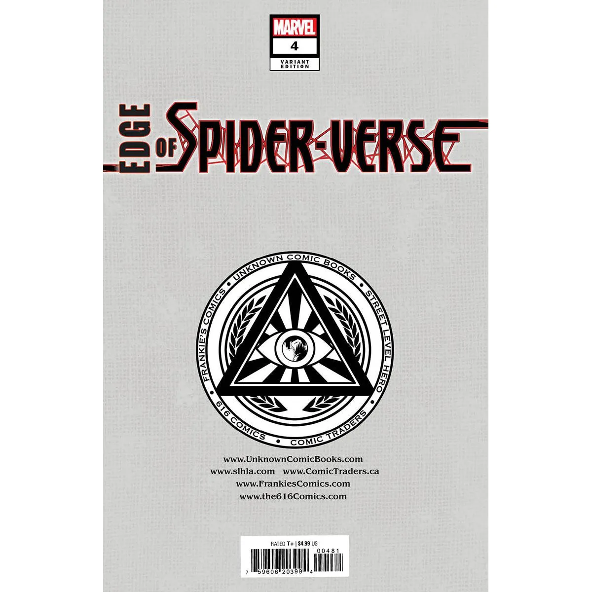 EDGE OF SPIDER-VERSE #4 UNKNOWN COMICS TYLER KIRKHAM EXCLUSIVE VIRGIN VAR (09/21/2022)