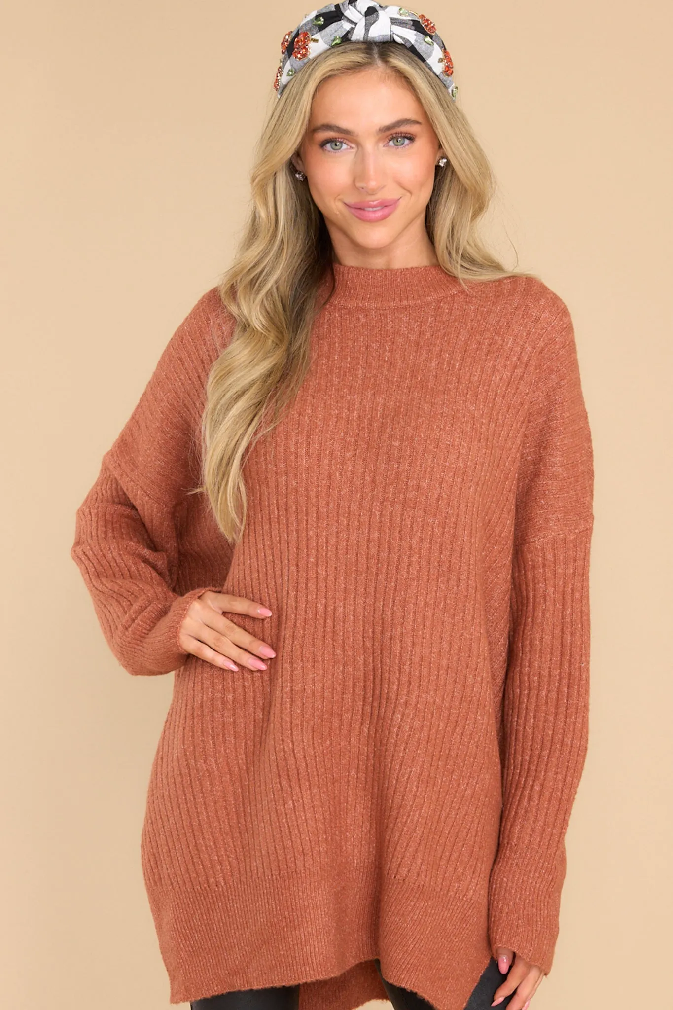 Fireside Flirt Rust Sweater