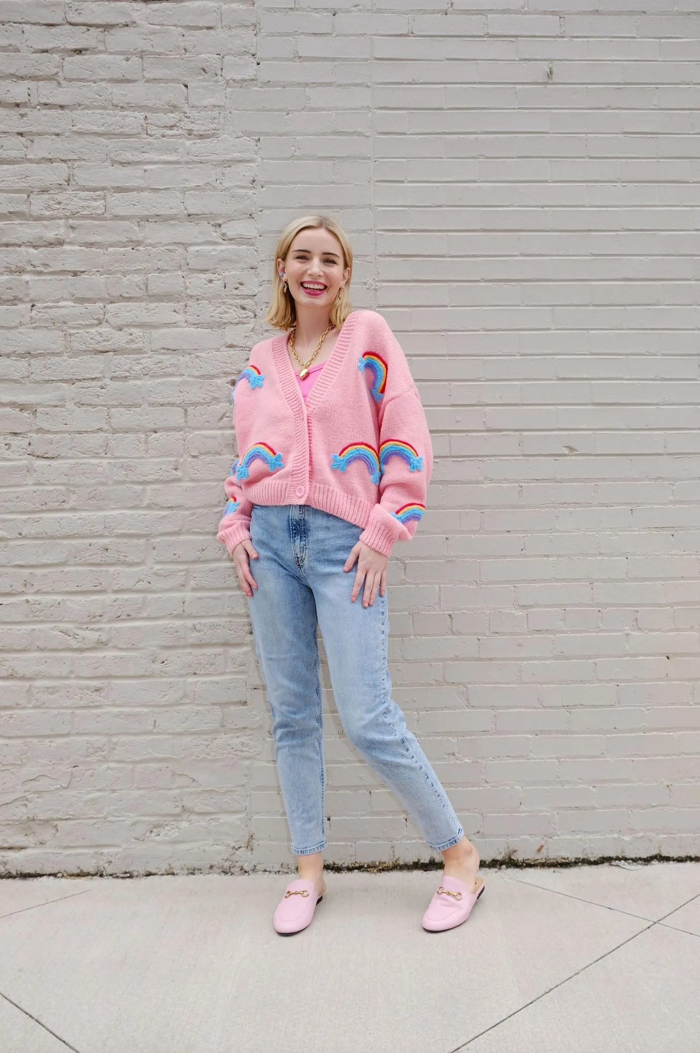 Follow Your Rainbow Puff Cardigan