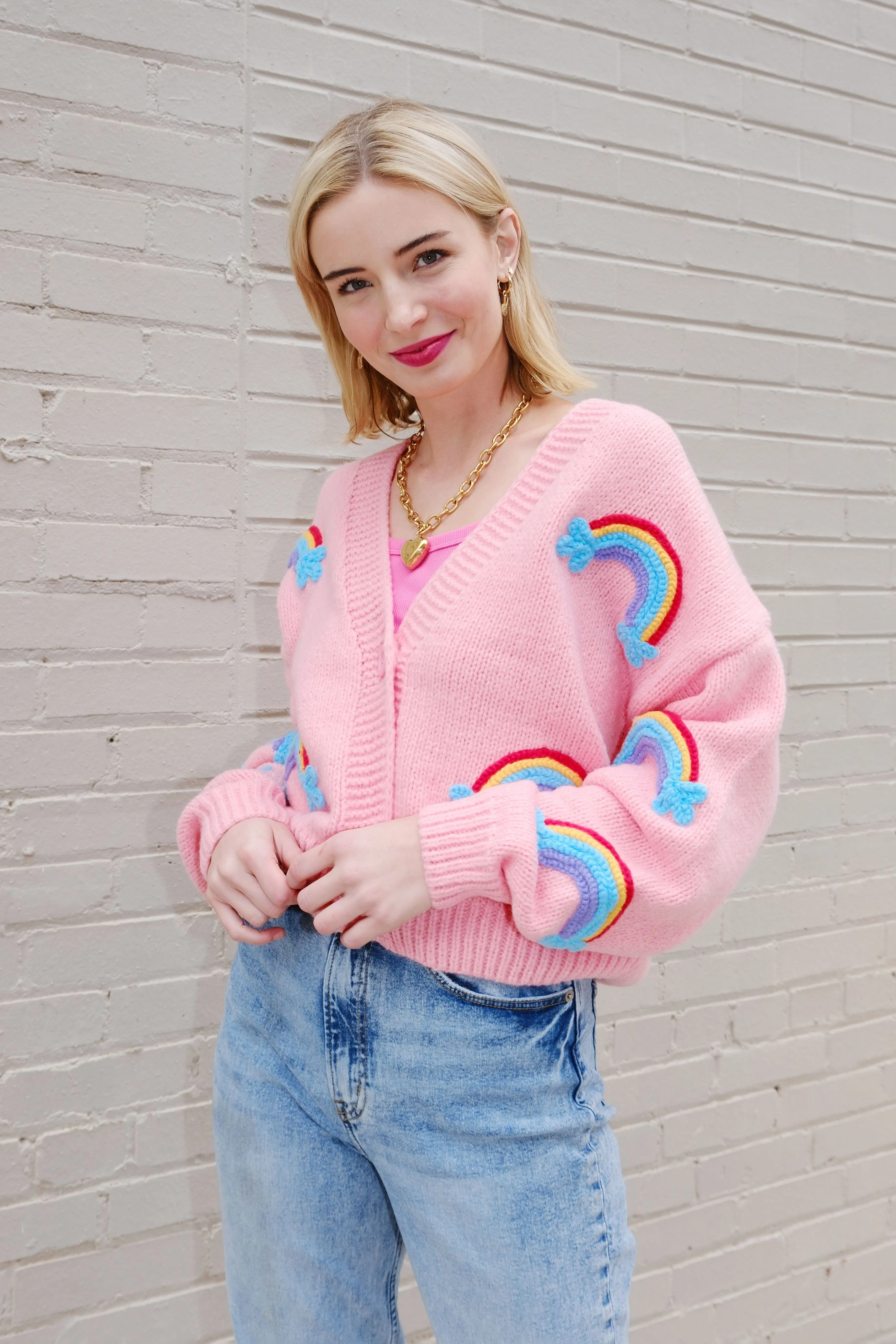 Follow Your Rainbow Puff Cardigan
