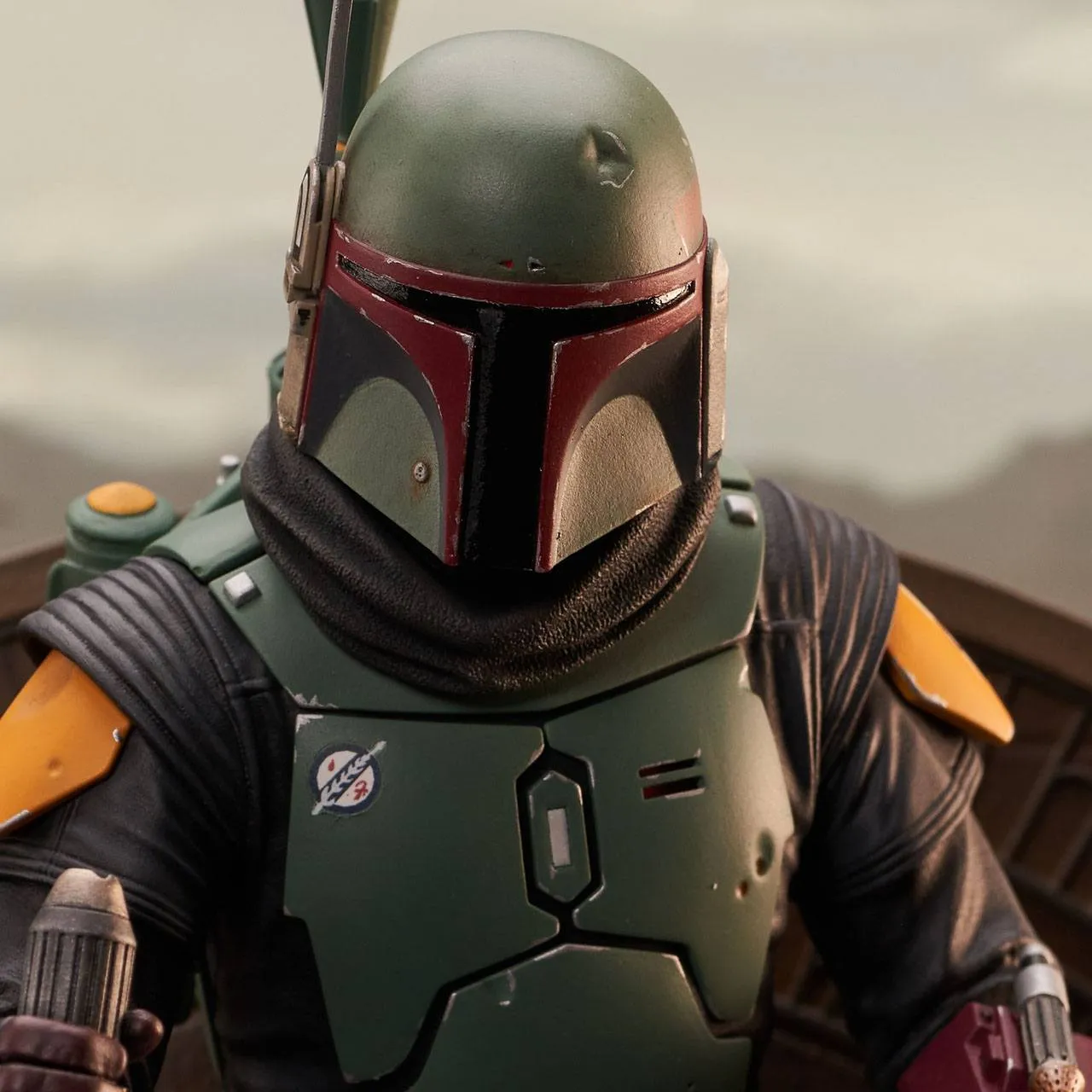 Gentle Giant Star Wars The Mandalorian Premier Collection Boba Fett on Throne 1/7 Statue