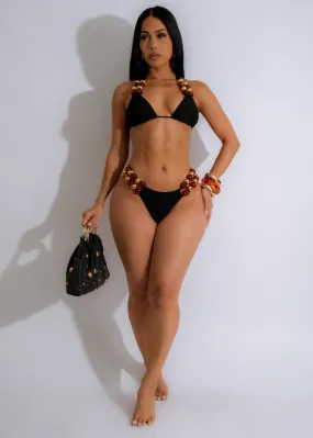Glam Beads Bikini Black