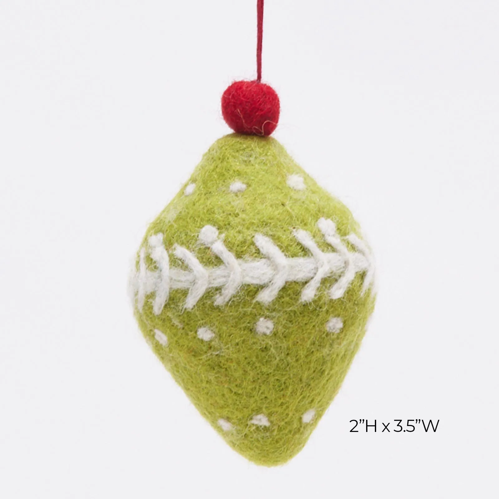 Green Bauble Felt Ornament