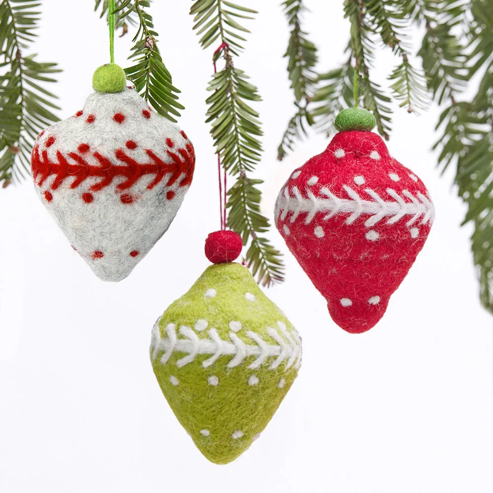 Green Bauble Felt Ornament