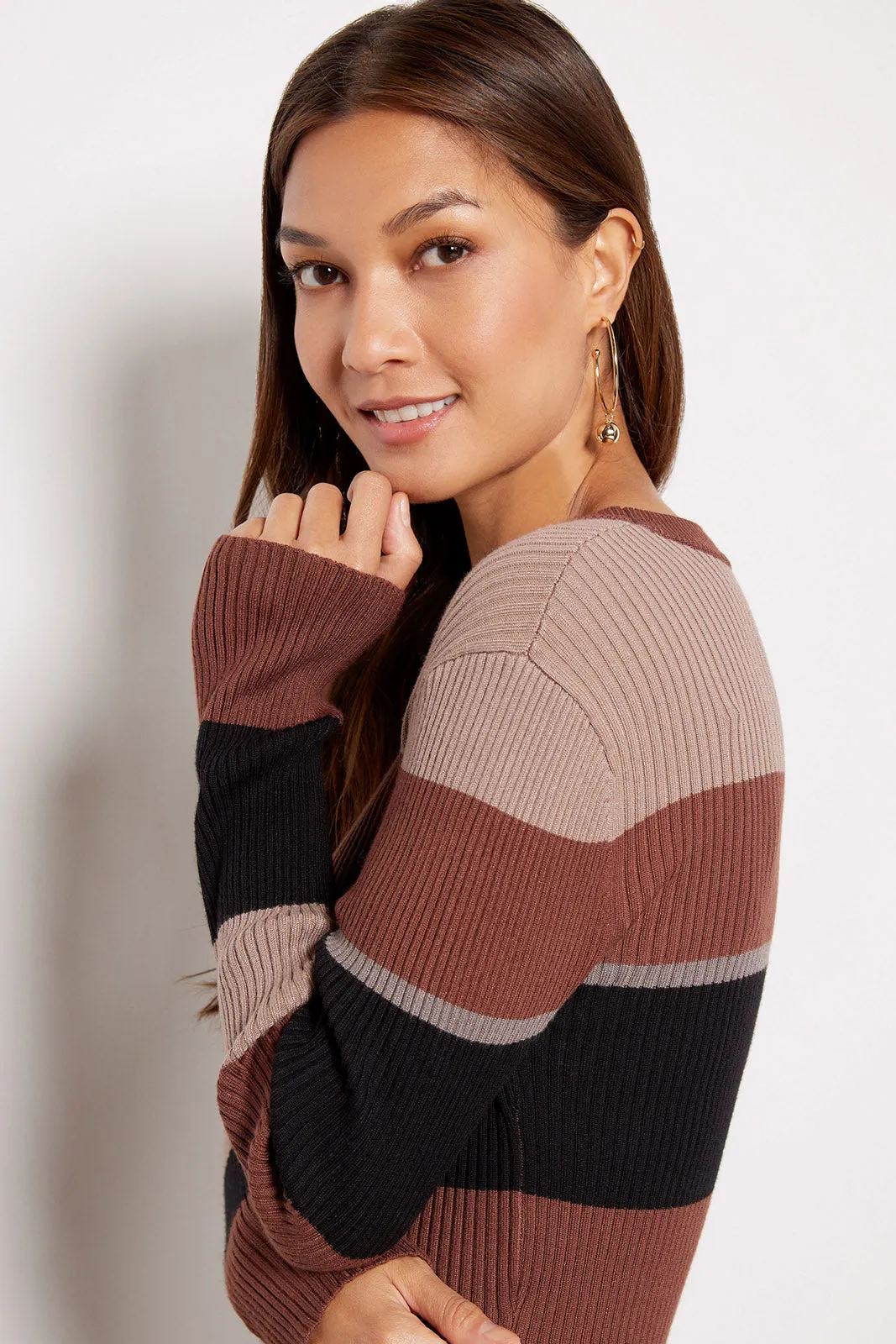 Hallie Verigated Stripe Dress