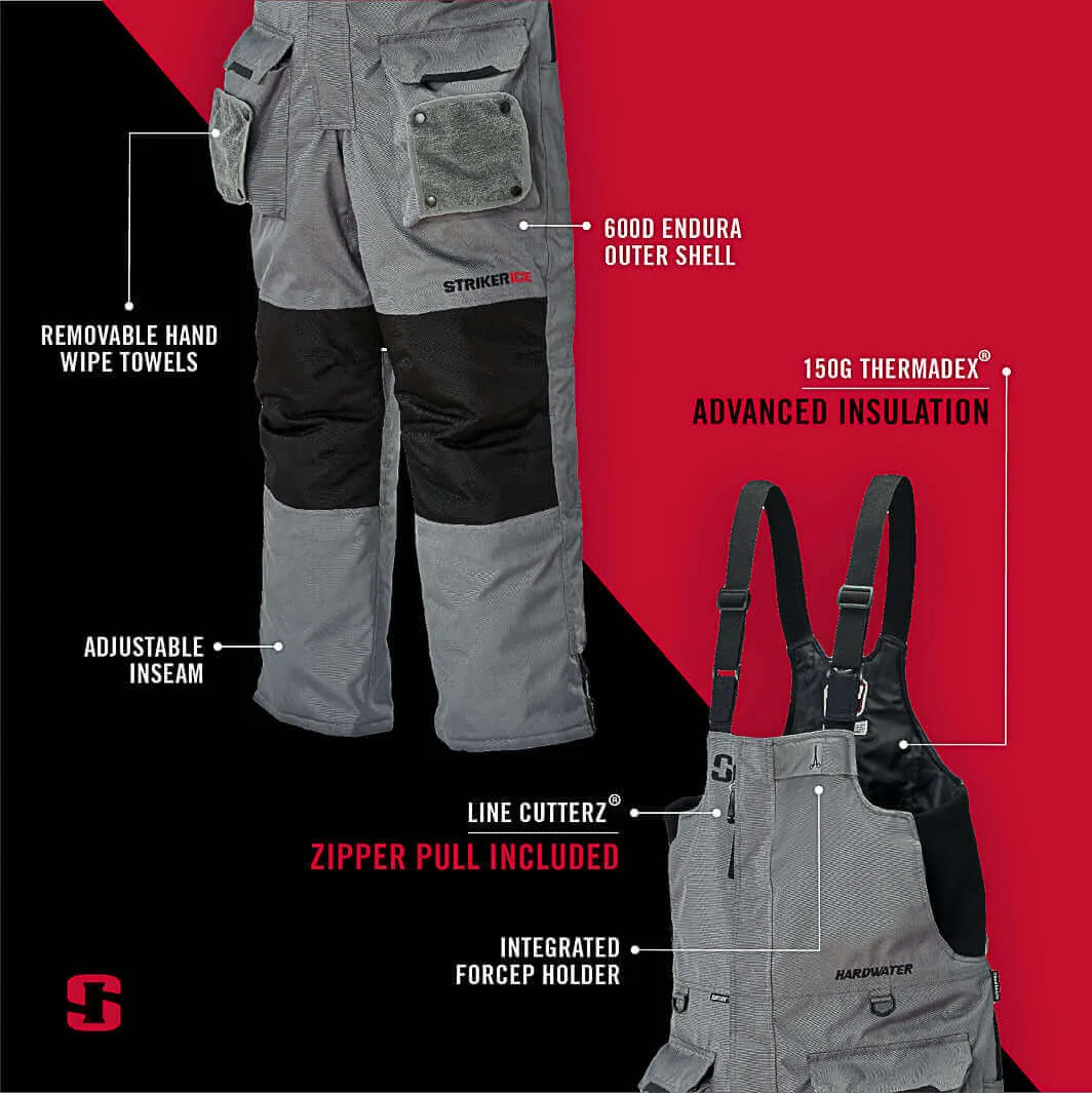 Hardwater Bib - Gray/Black