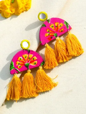 Haseena Hand-embroidered Tassel Earrings