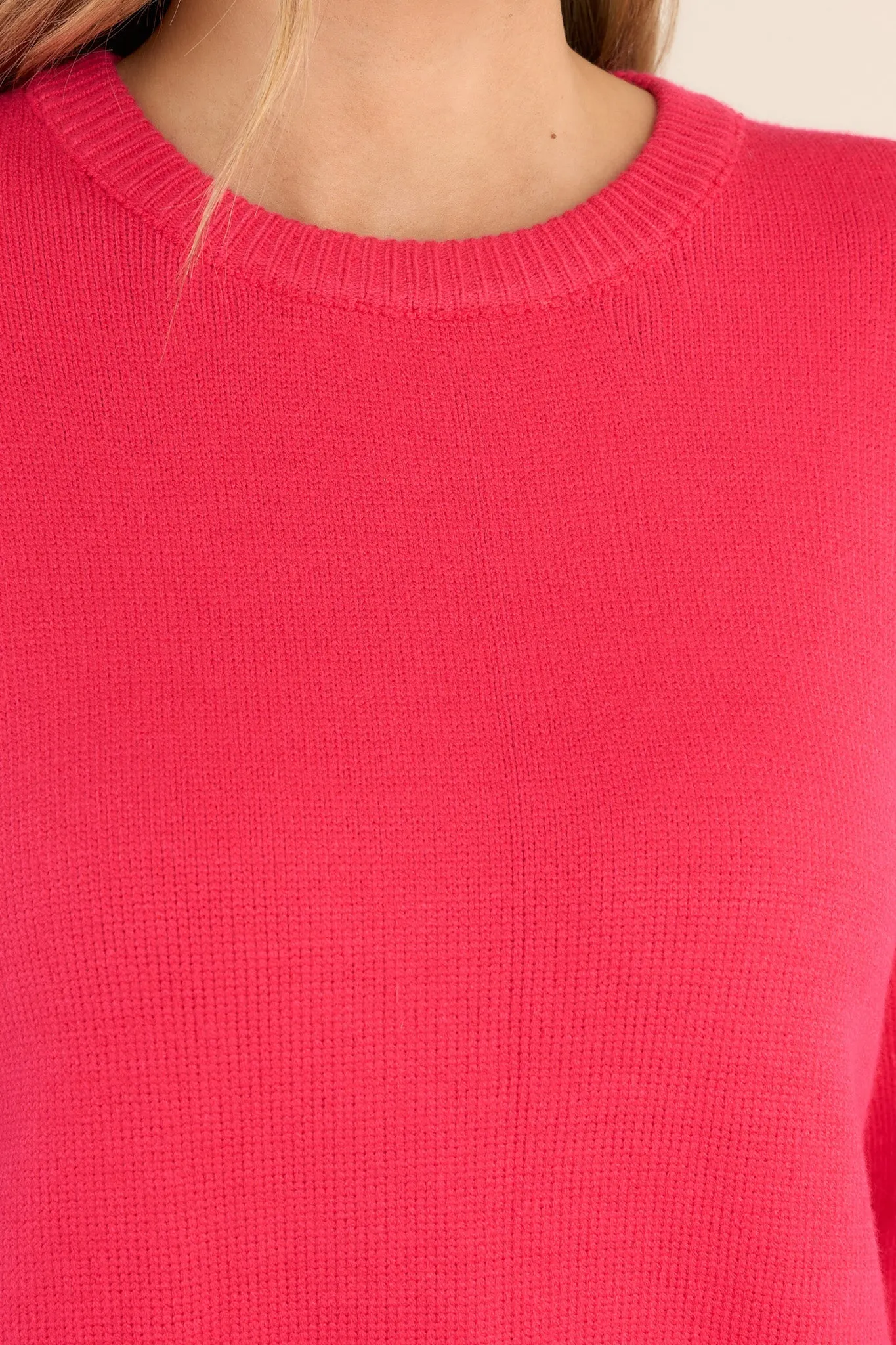 How I'm Feeling Hot Pink Sweater