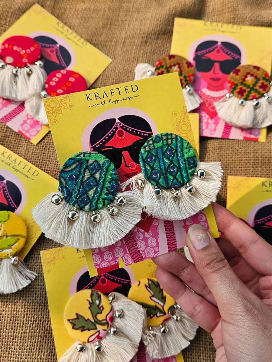 Indigo Tassel Earrings