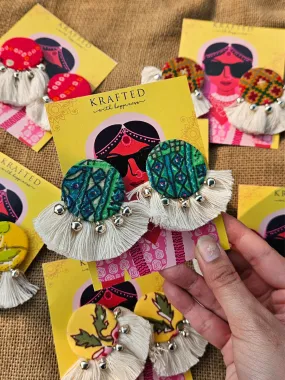 Indigo Tassel Earrings