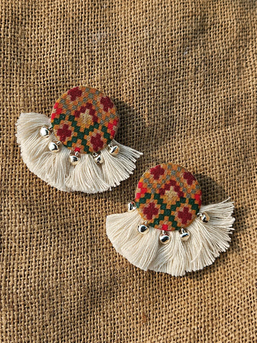 Indigo Tassel Earrings