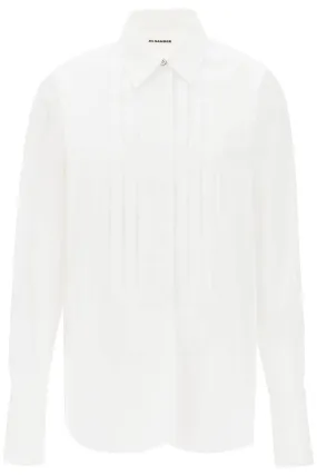 JIL SANDER pleated bib shirt with