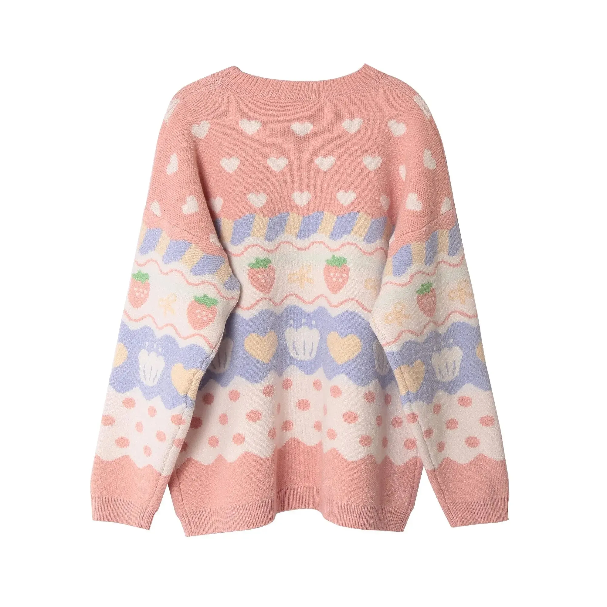 Kawaii Pink Strawberry Harajuku Sweater
