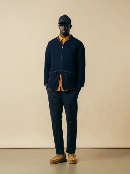 Kestin Dreghorn Fleece Midnight Blue Italian Wool