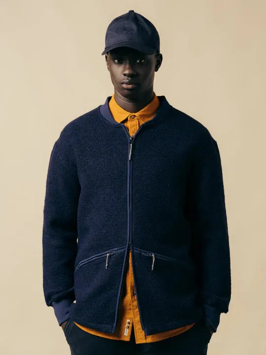 Kestin Dreghorn Fleece Midnight Blue Italian Wool