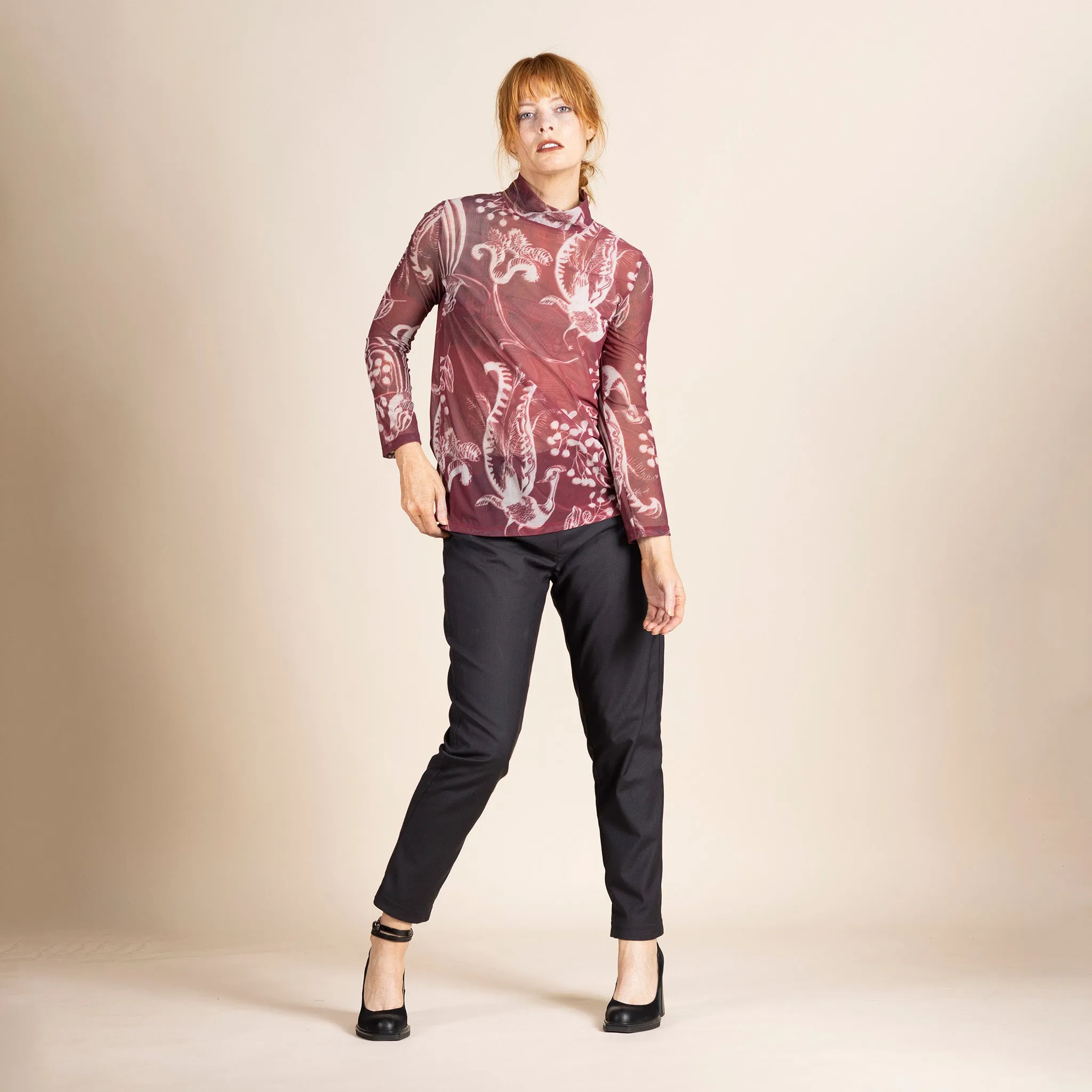 lyrebird tapestry hi crew tee