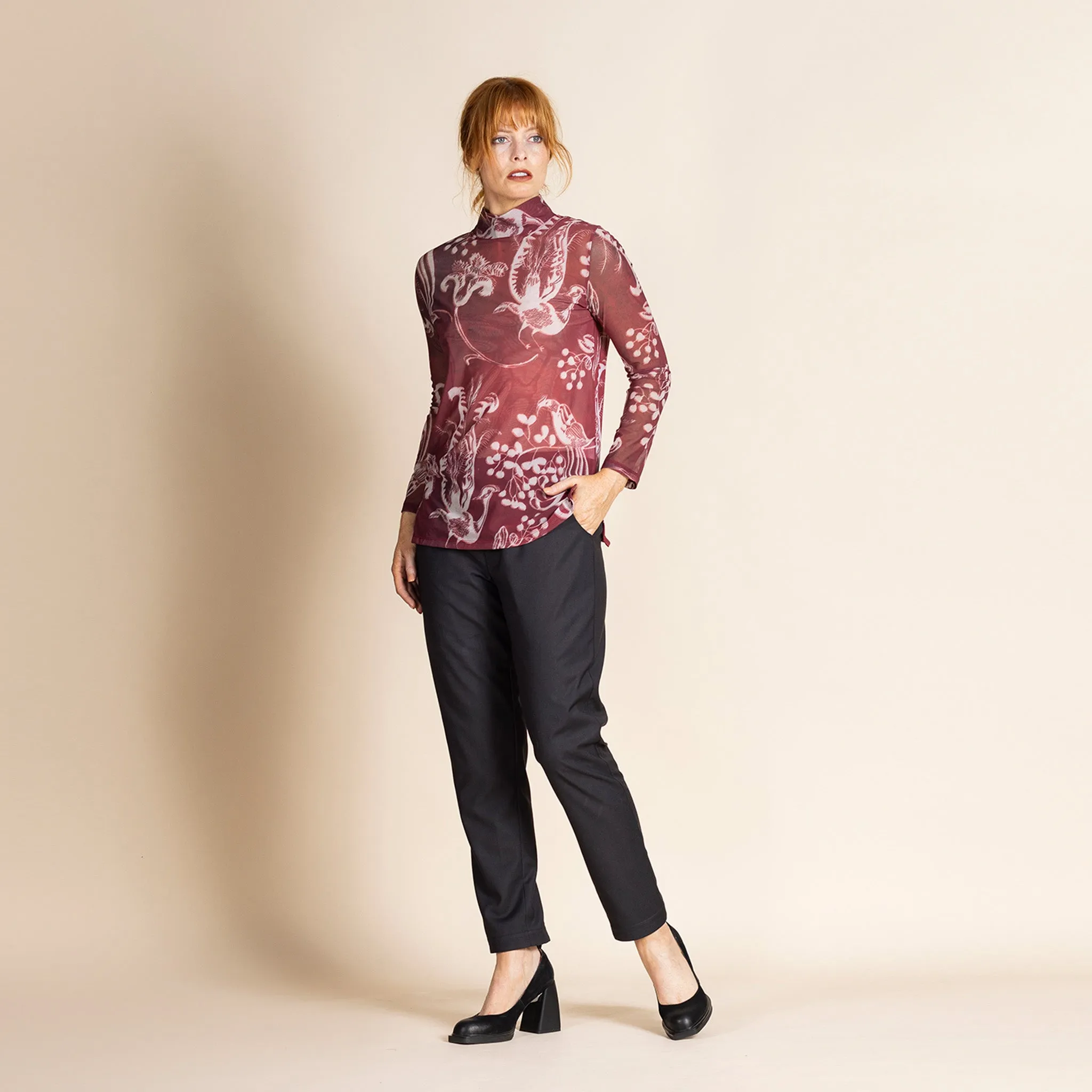 lyrebird tapestry hi crew tee