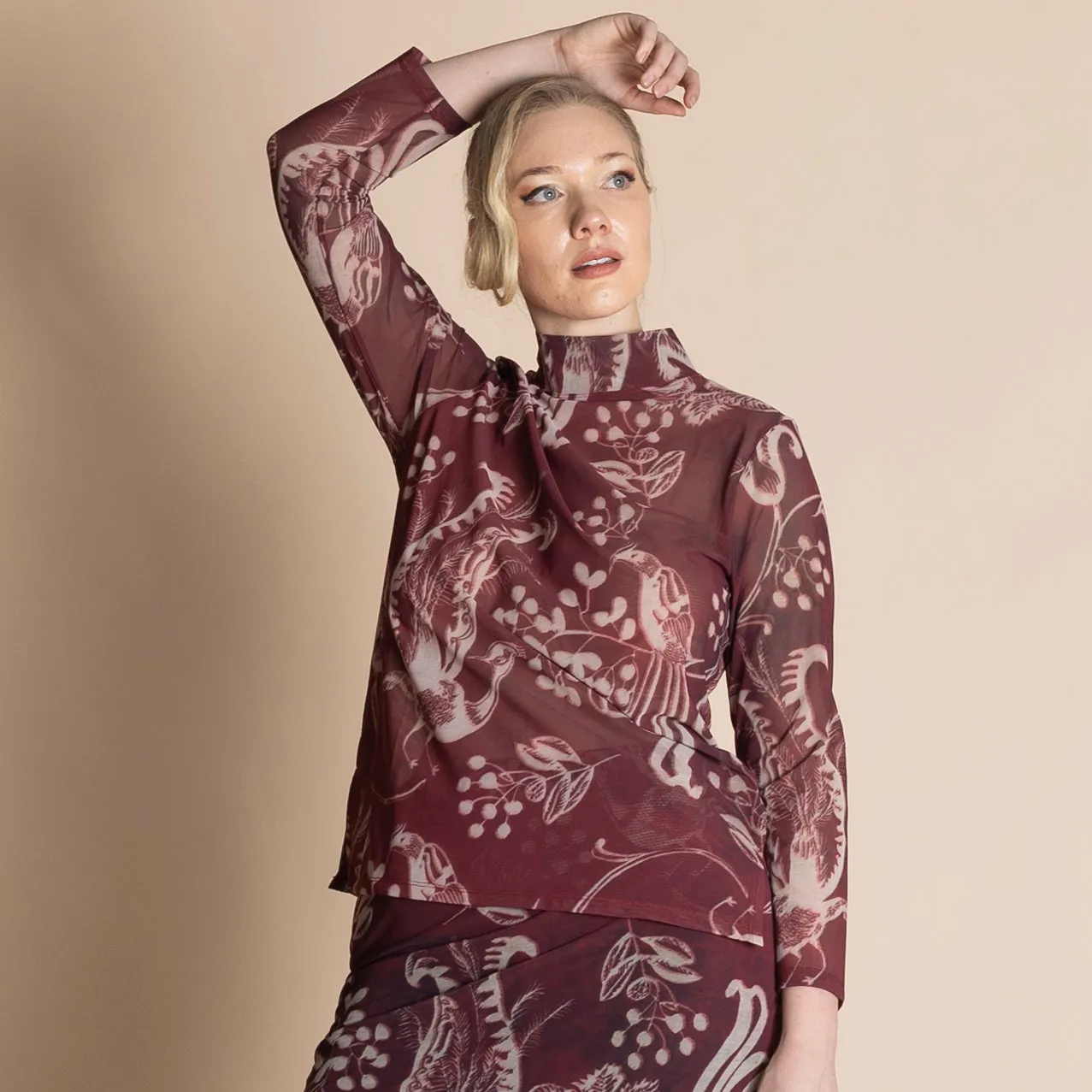 lyrebird tapestry hi crew tee