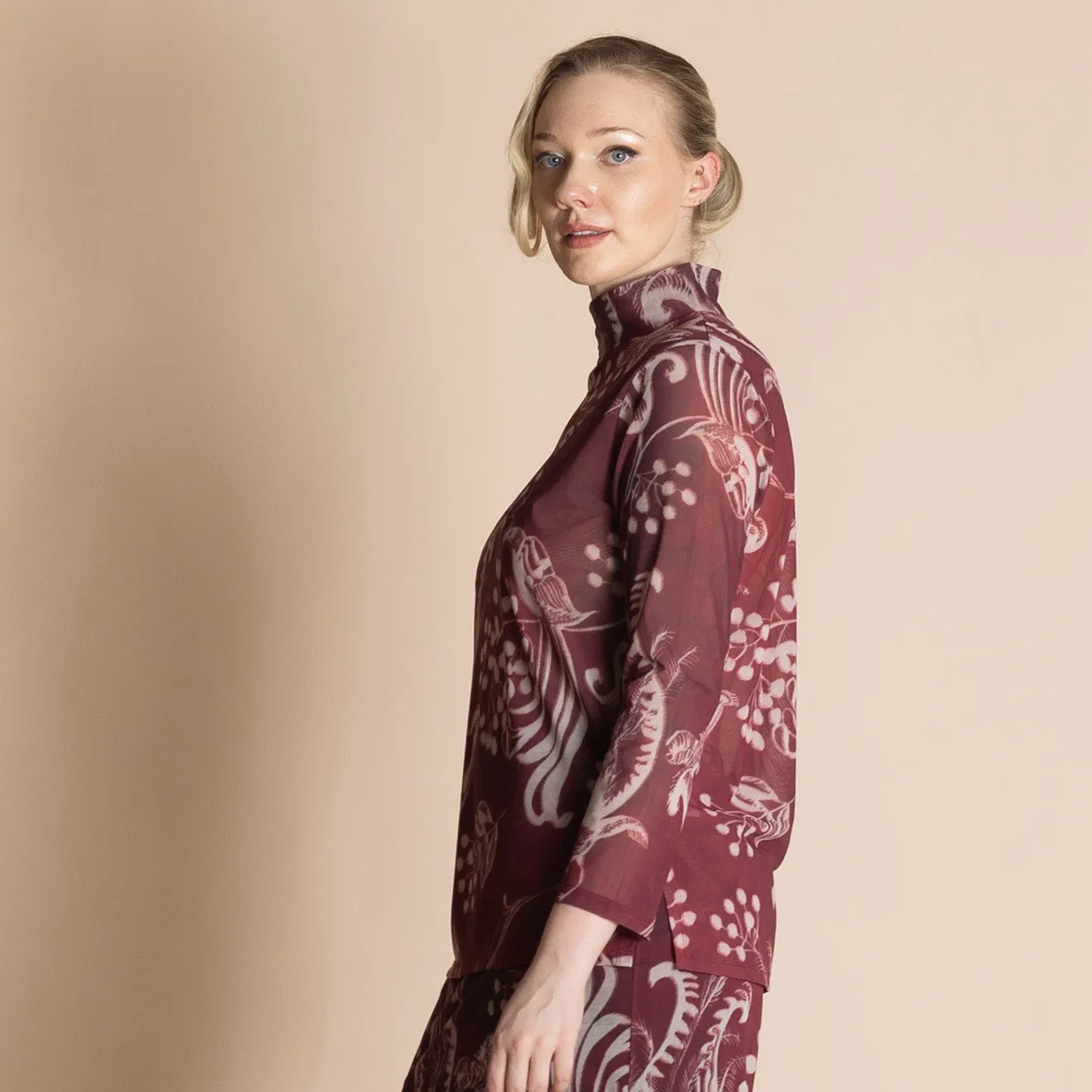 lyrebird tapestry hi crew tee