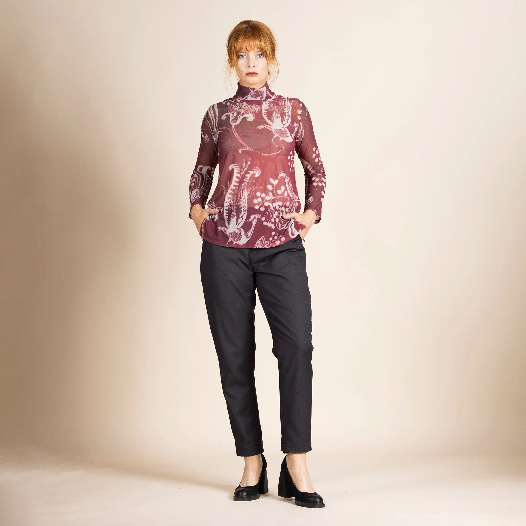 lyrebird tapestry hi crew tee