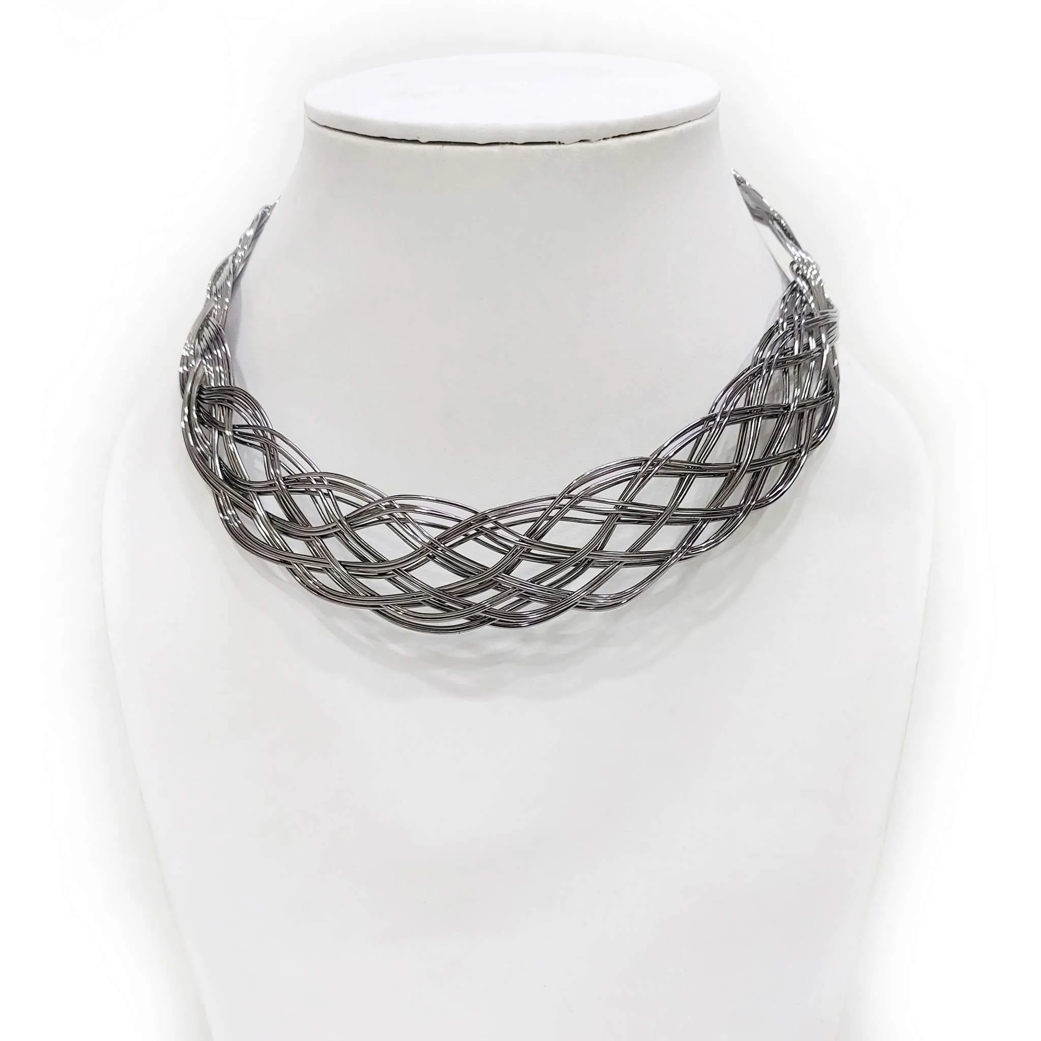 Modern style Wire Loop Designer Neckband Metal Imitation Fashion Oxidised Necklace