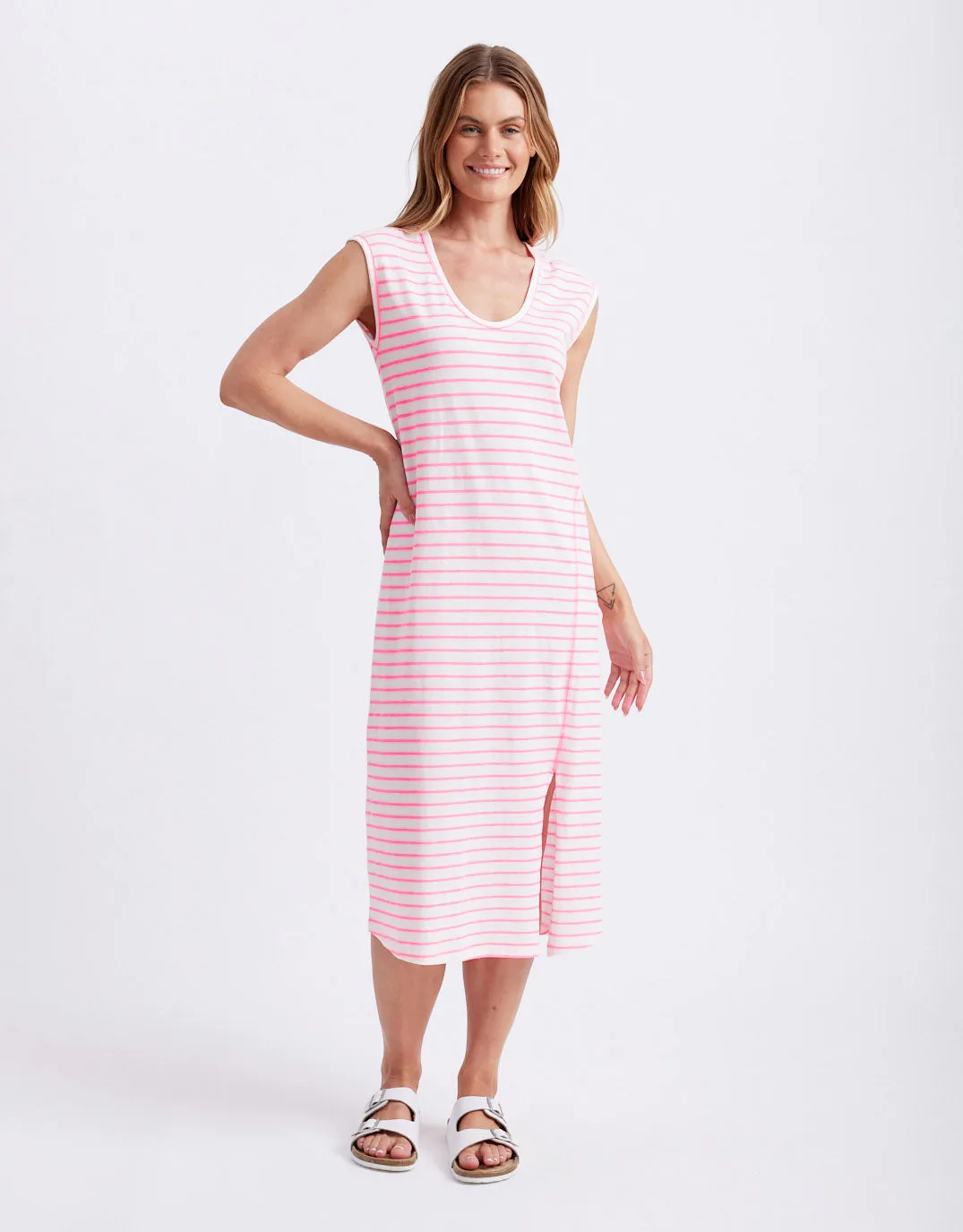 Neon Cali Dress - Neon Pink