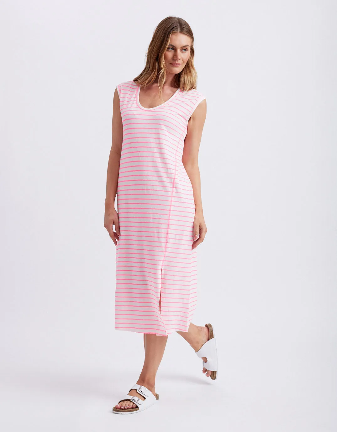 Neon Cali Dress - Neon Pink