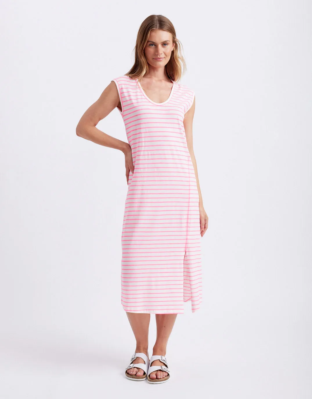 Neon Cali Dress - Neon Pink