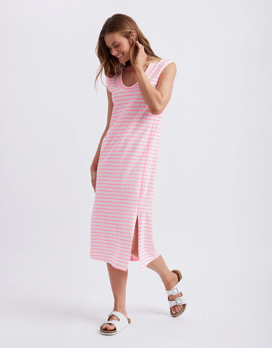 Neon Cali Dress - Neon Pink