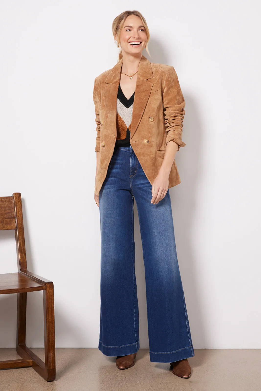 Pecan Suede Blazer