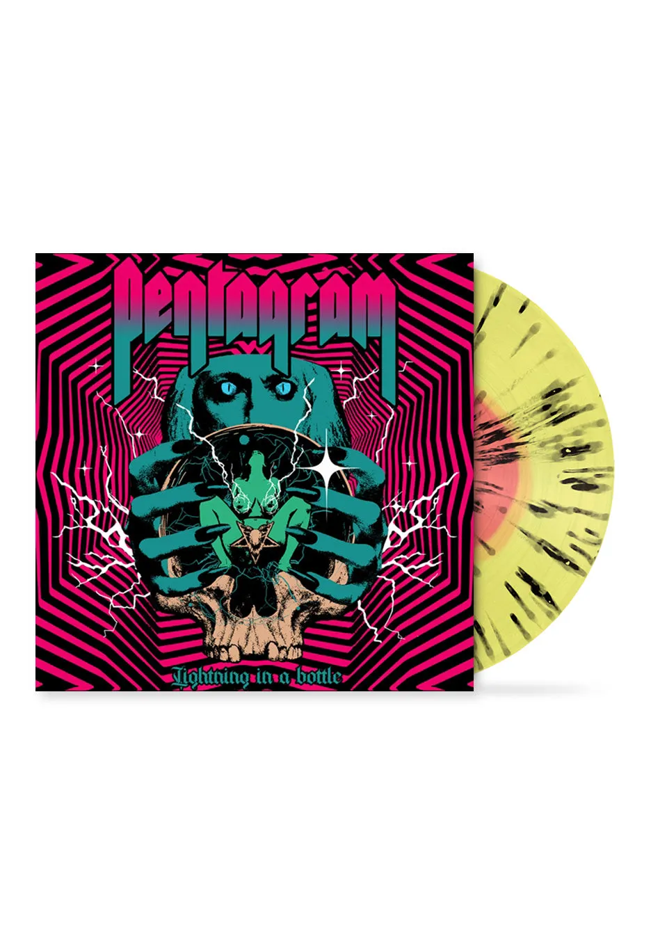 Pentagram - Lightning In A Bottle Ltd. Yellow/Neon Pink w/ Black Indie Exclusive - Splattered Vinyl