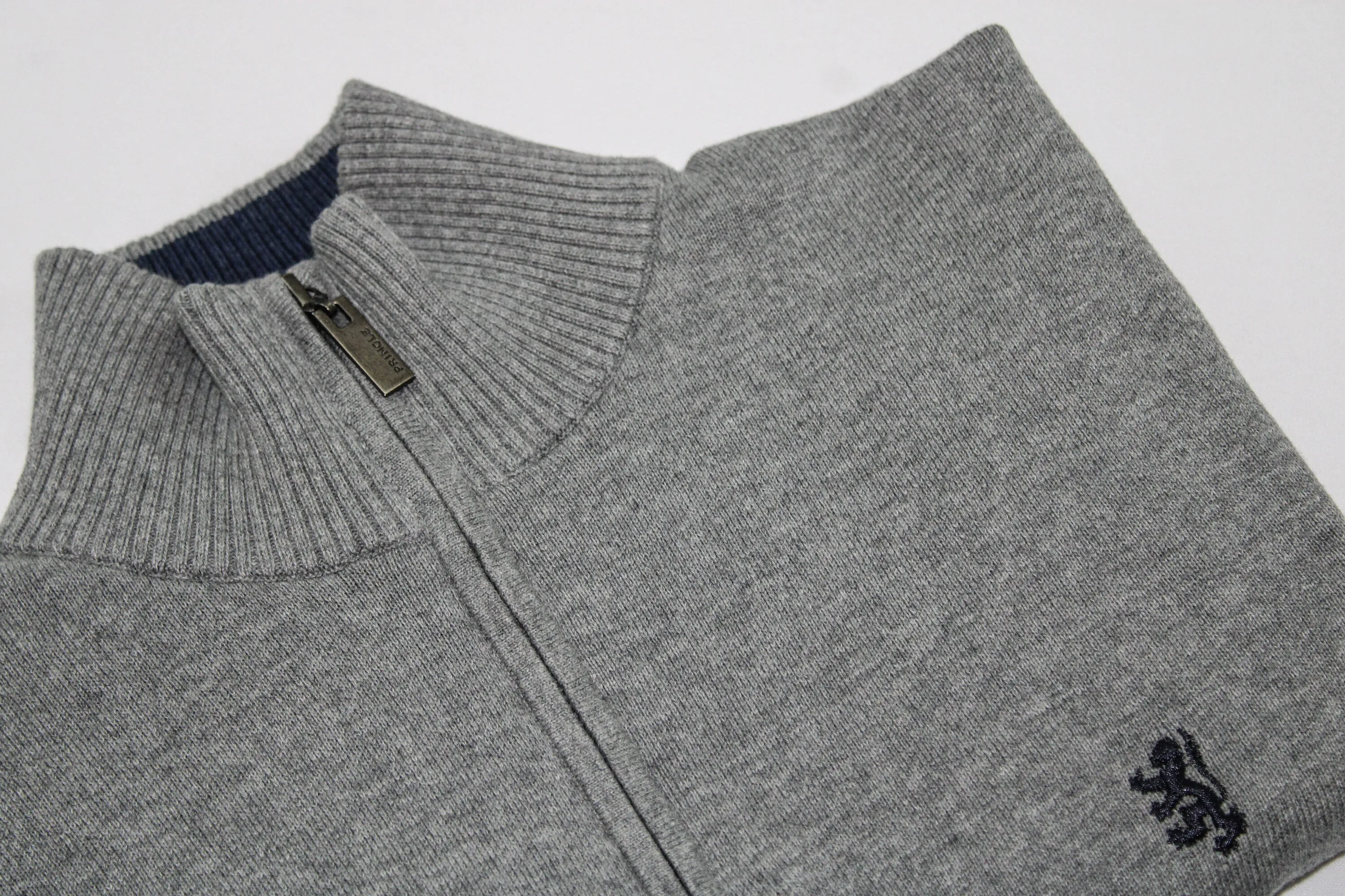 Pringle Men's  Grey 1/4 Zip KnitWear