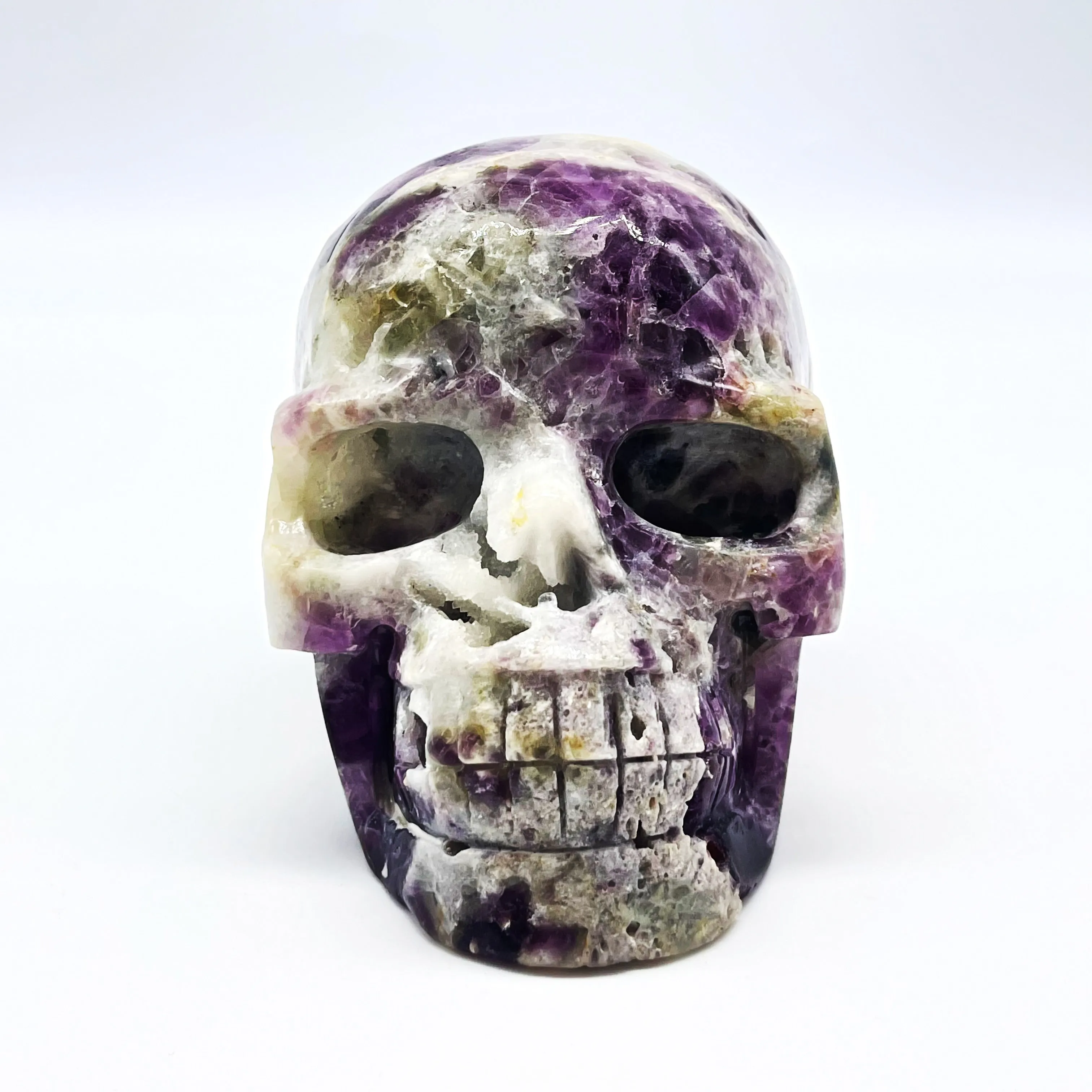 Rainbow Fluorite Skull 1