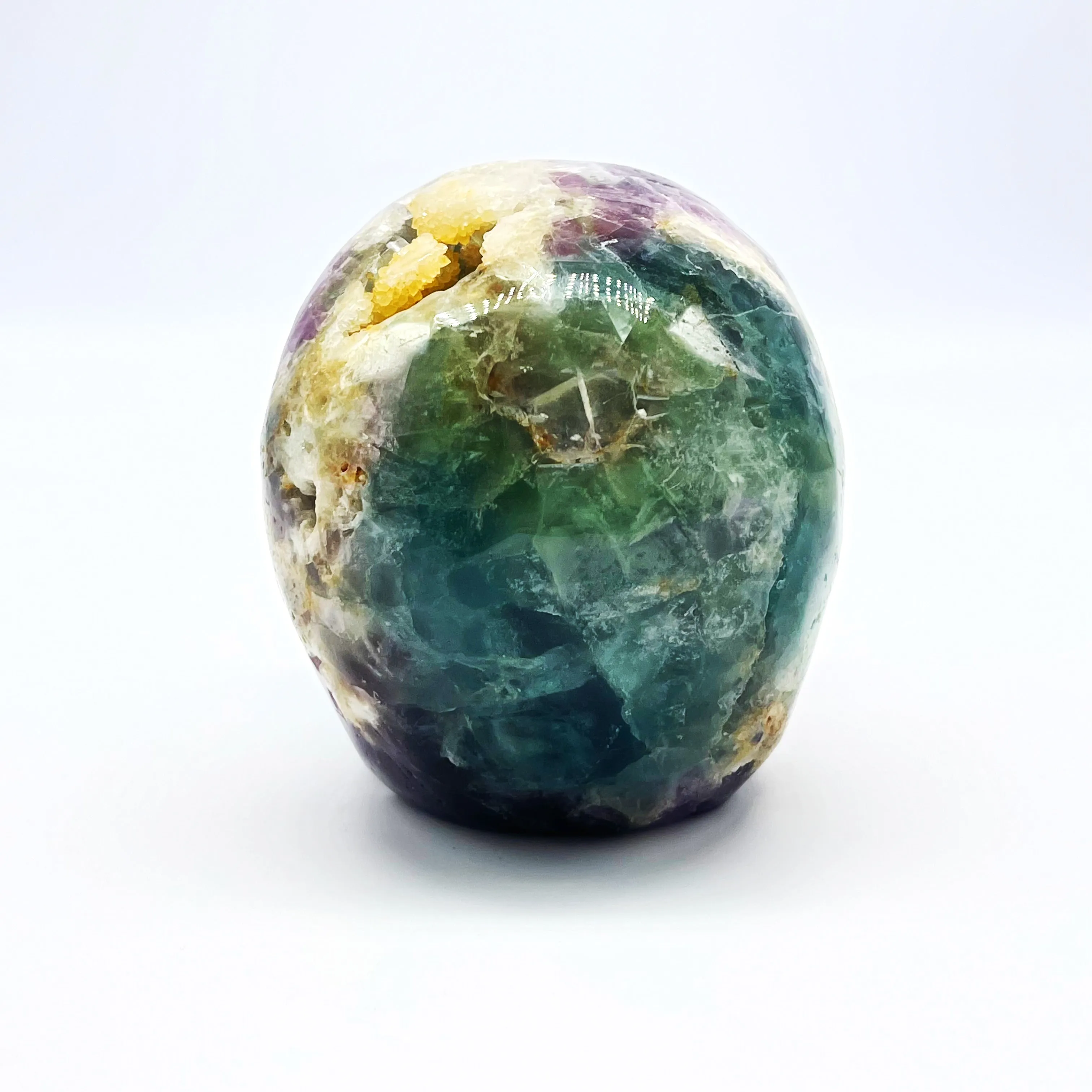 Rainbow Fluorite Skull 1