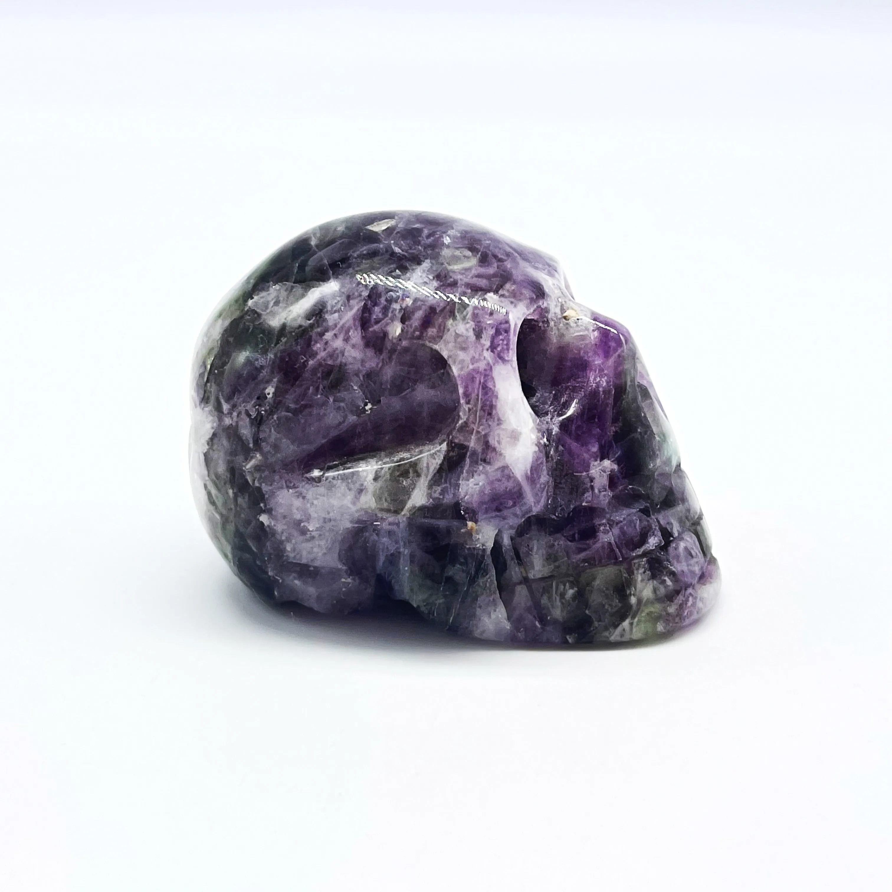 Rainbow Fluorite Skull 3