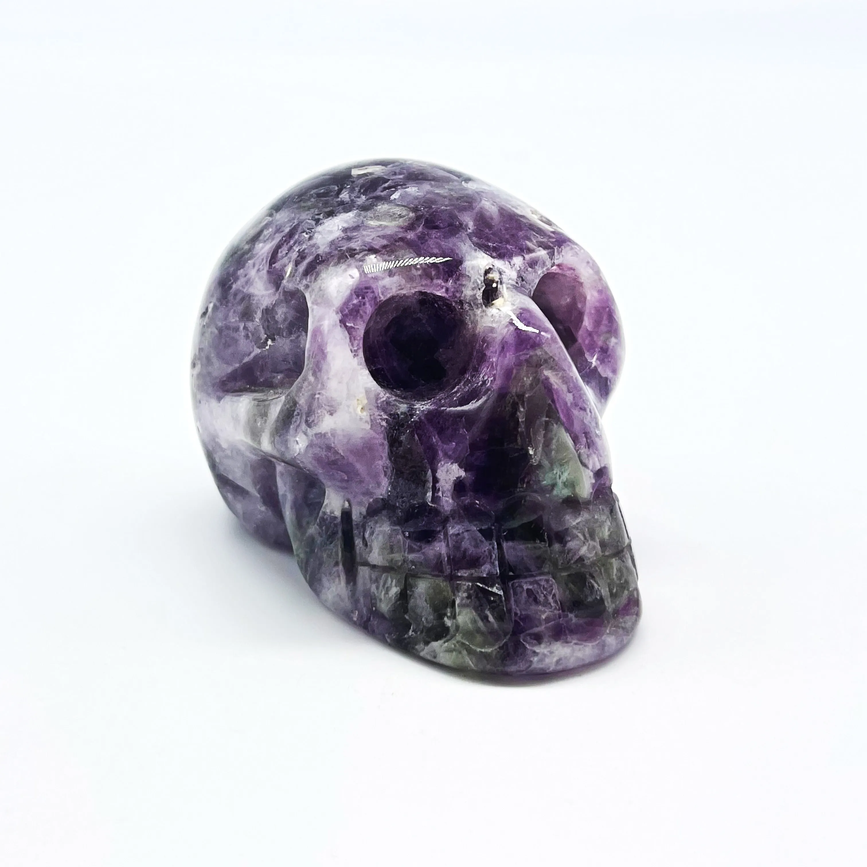 Rainbow Fluorite Skull 3