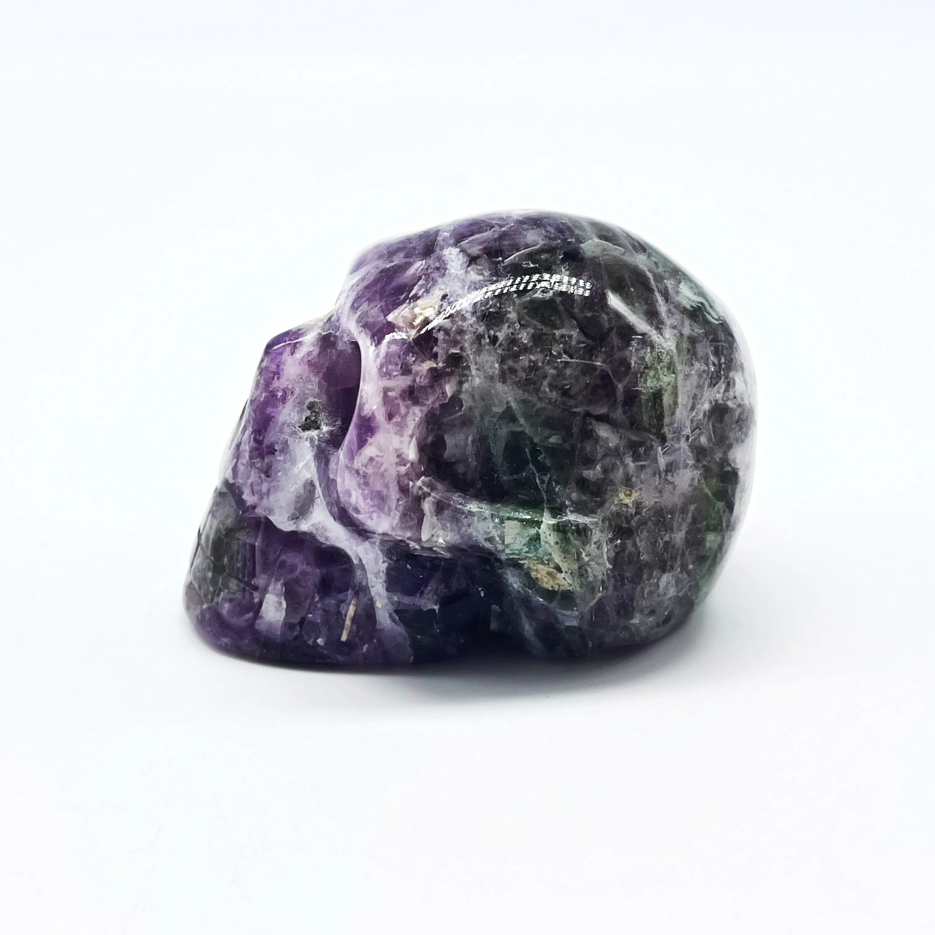 Rainbow Fluorite Skull 3