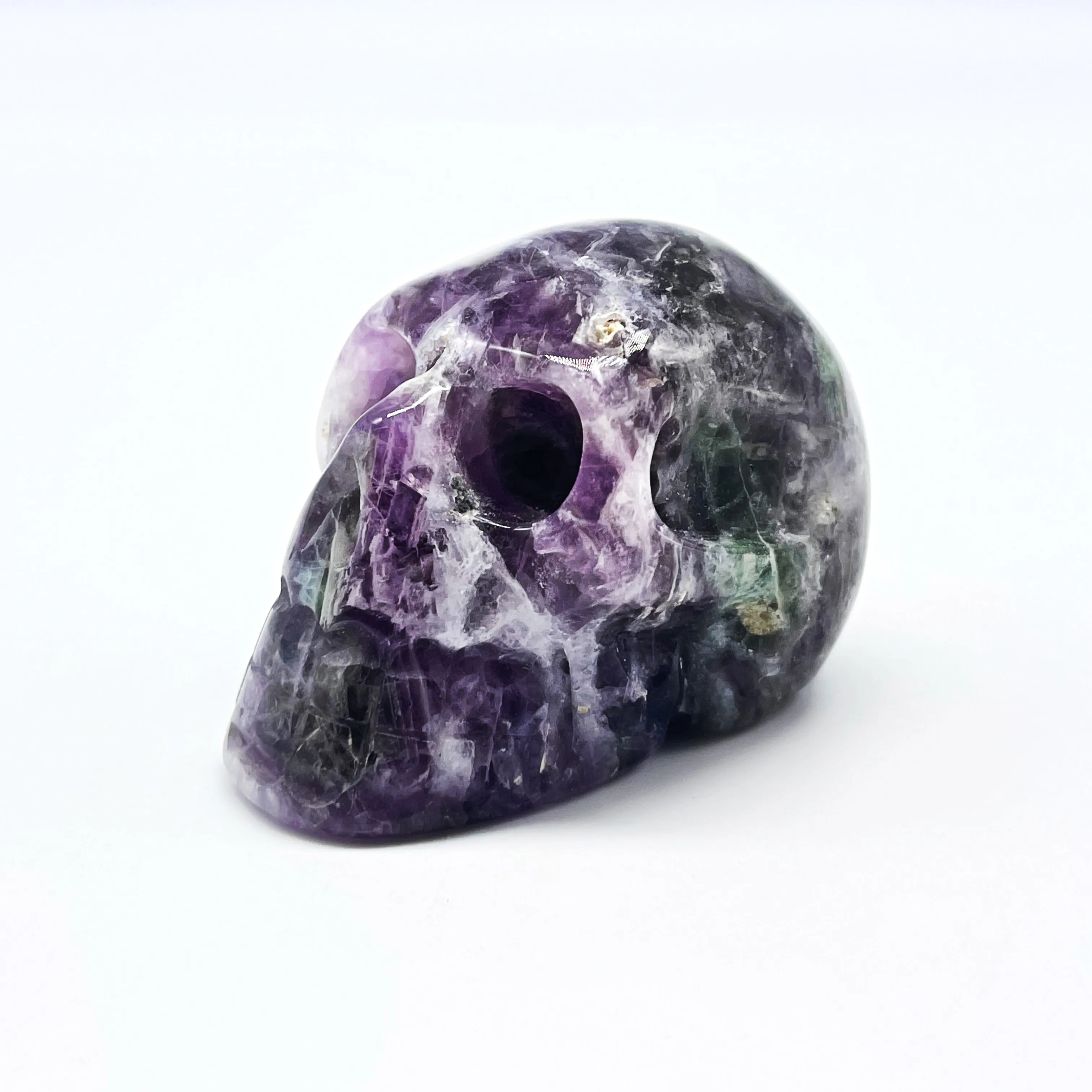 Rainbow Fluorite Skull 3