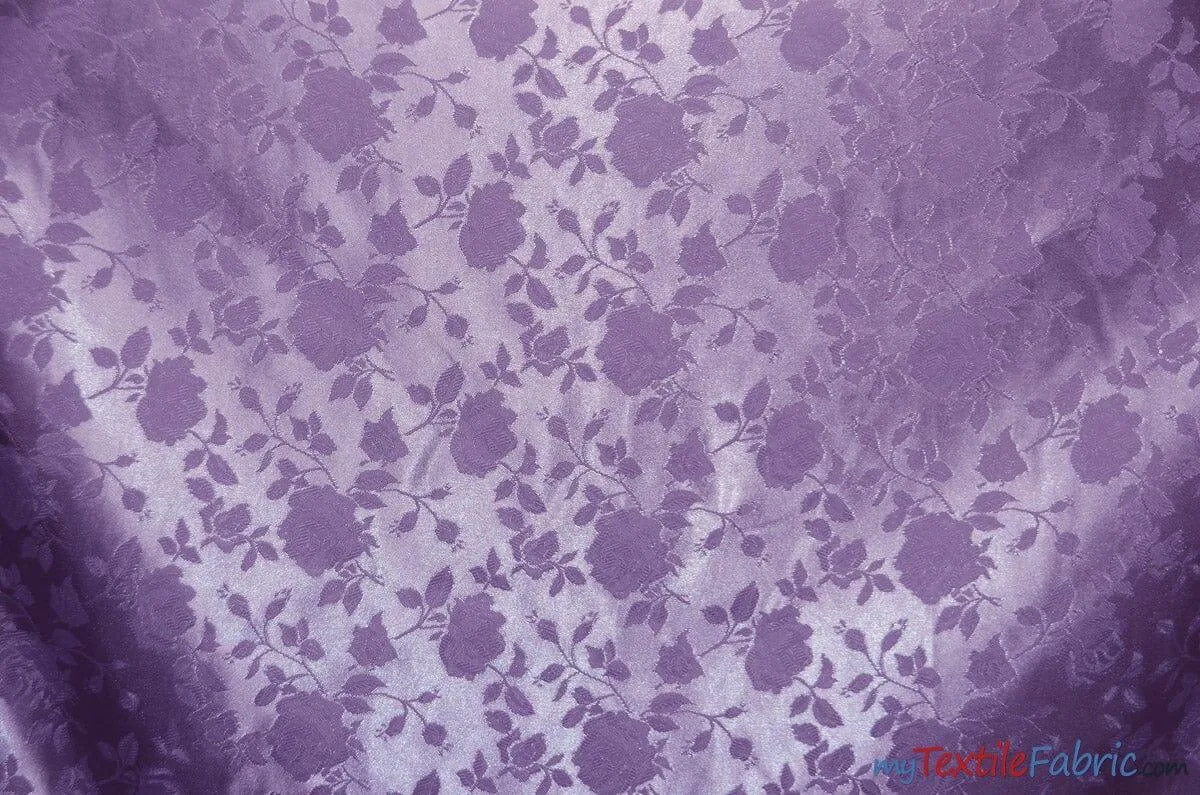 Satin Jacquard | Satin Flower Brocade | 60" Wide | Sold by the Continuous Yard |