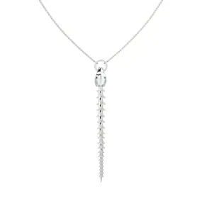Serpent's Trace Drop Pendant - Silver