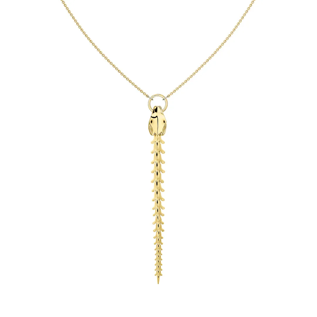 Serpent's Trace Drop Pendant - Yellow Gold Vermeil