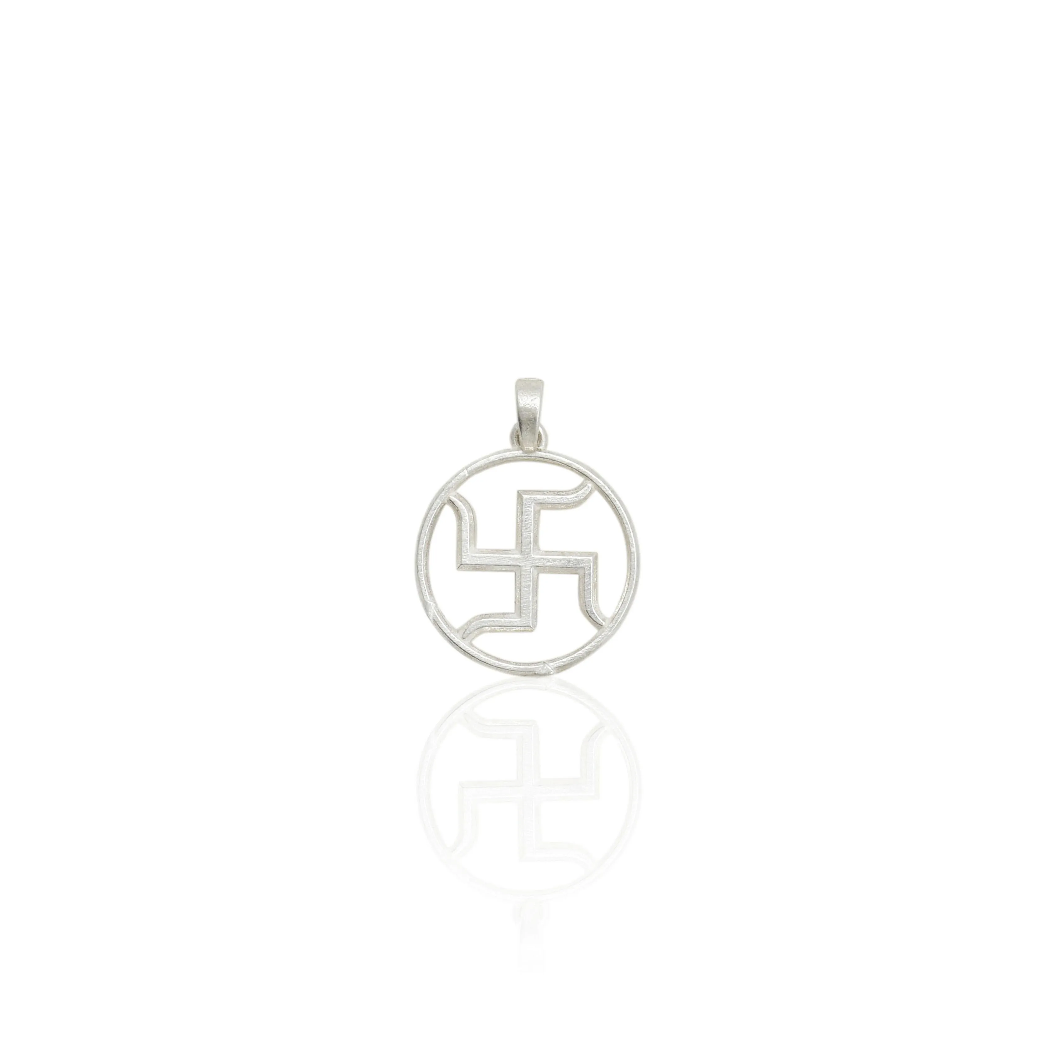 Silver 'Swastik' Design Pendent