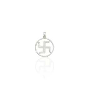 Silver 'Swastik' Design Pendent