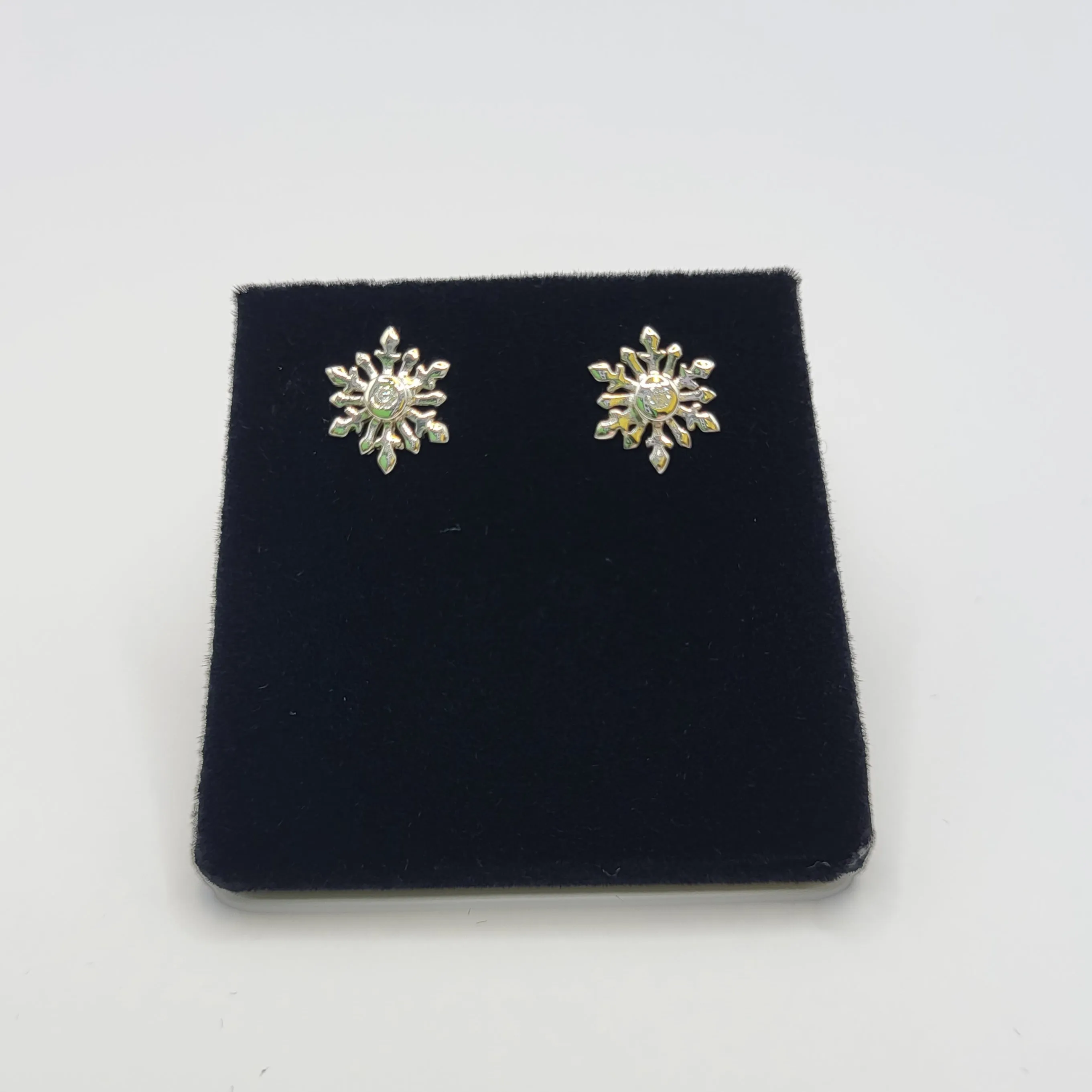 Snowflake Silver Stud Earrings