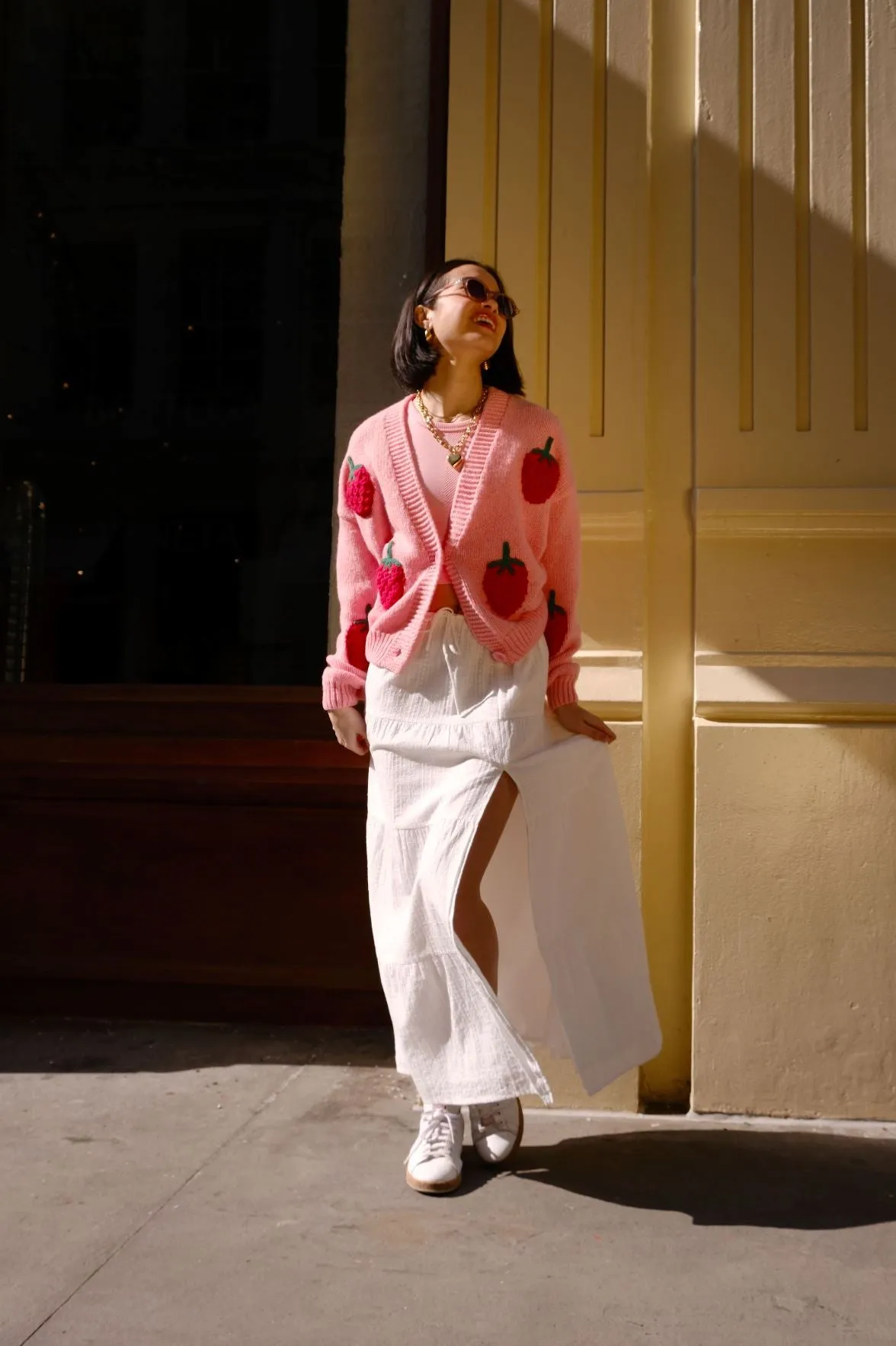 Strawberry Puff Cardigan